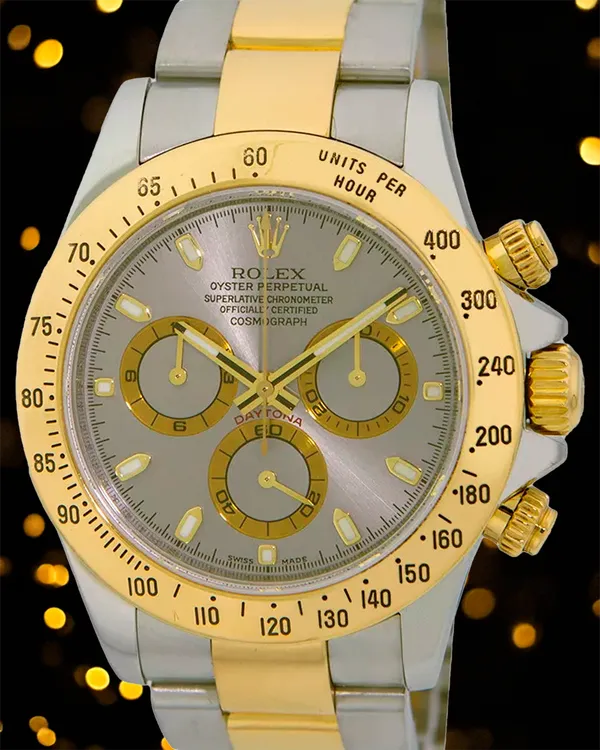 2007 Rolex Cosmograph Daytona 40MM Slate Dial Two-Tone Oyster Bracelet (116523)