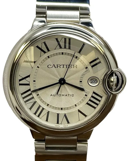 Cartier Ballon Bleu 40MM Silver Dial Steel Bracelet (WSBB0040)