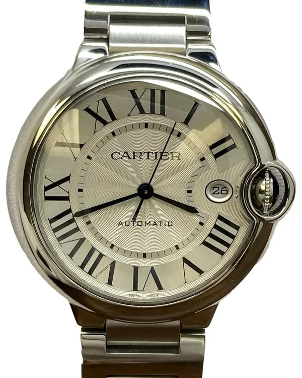 Cartier Ballon Bleu 40MM Silver Dial Steel Bracelet (WSBB0040)