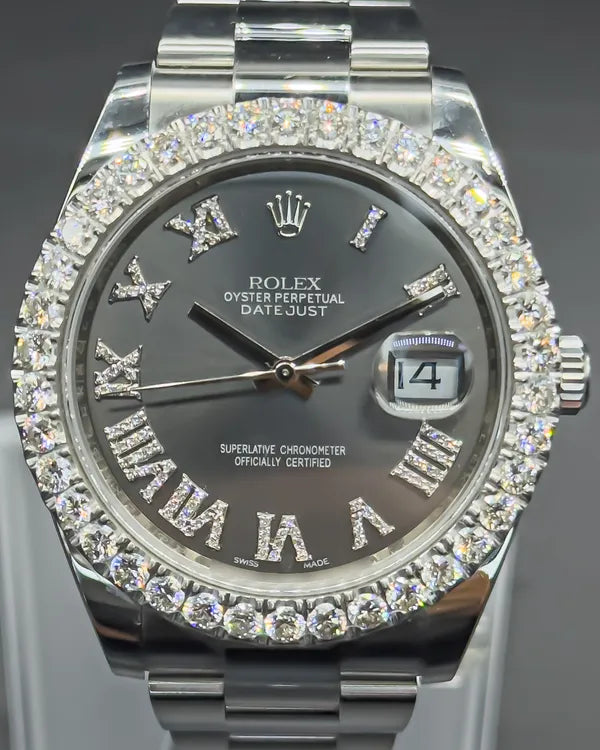 Rolex Datejust 41MM Aftermarket Slate Dial Oyster Bracelet (126300)