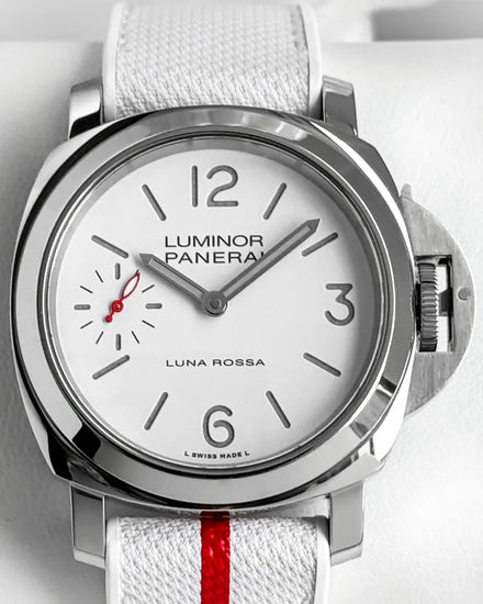 Panerai Luminor Luna Rossa 44MM White Dial Textile Strap (PAM01342)