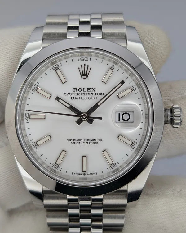 2024 Rolex Datejust 41MM White Dial Jubilee Bracelet (126300)