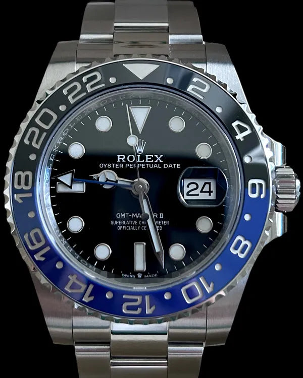 2022 Rolex GMT-Master II "Batman" 40MM Black Dial Oyster Bracelet (126710BLNR)