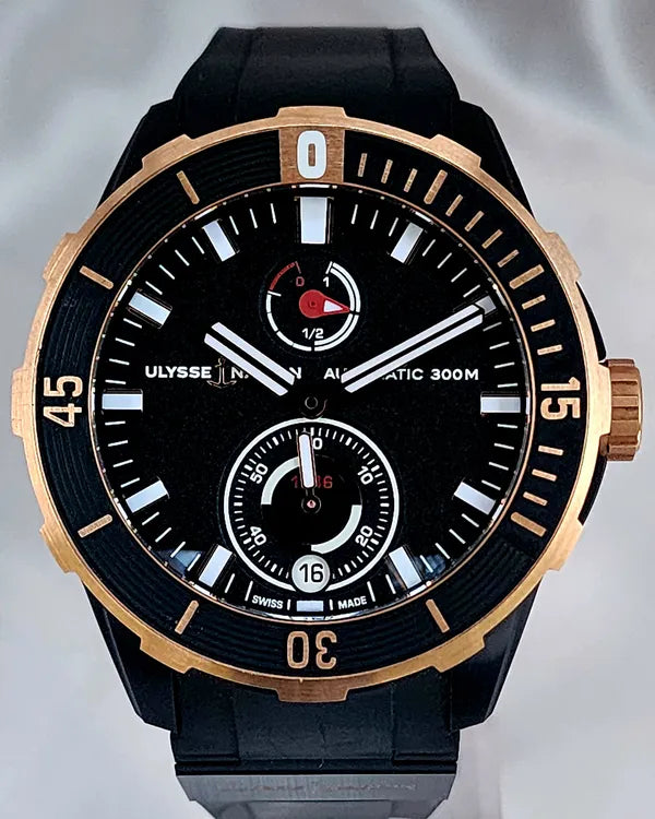 (OSCAR) Ulysse Nardin Diver Chronometer Titanium & 18K Rose Gold (1185-170/BLACK)