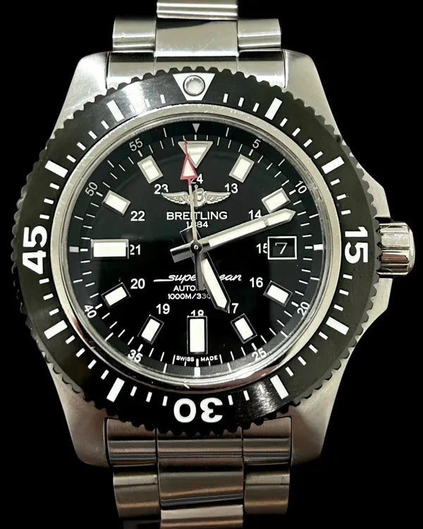 No Reserve - 2019 Breitling Superocean 44 Special 44MM Black Dial Steel Bracelet (Y17393101B1A1)