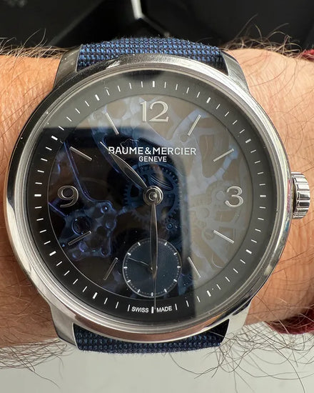 Baume & Mercier Classima 42MM Blue Dial Textile Strap (M0A10735)