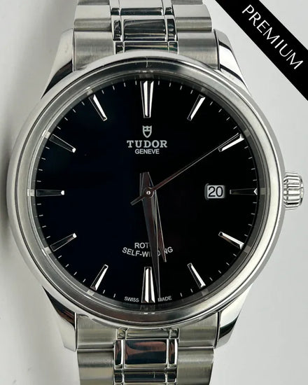 No Reserve - 2021 Tudor Style 41MM Black Dial Steel Bracelet (12700)