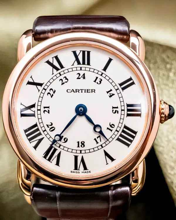 Cartier Ronde de Cartier 29MM Quartz Silver Dial Leather Strap (W6800151)