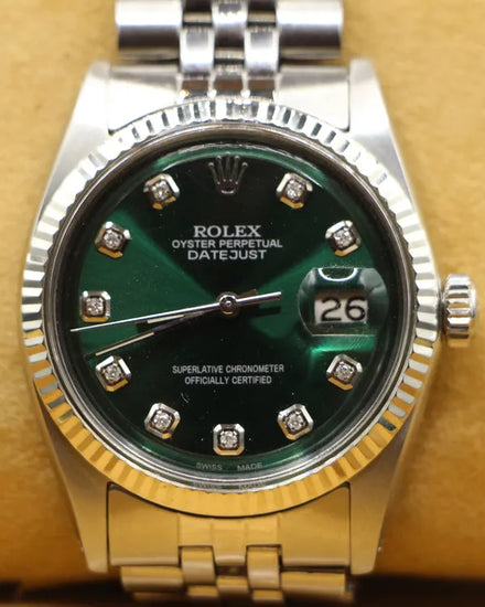 Rolex Datejust 36MM Aftermarket Green Dial Jubilee Bracelet (1601)