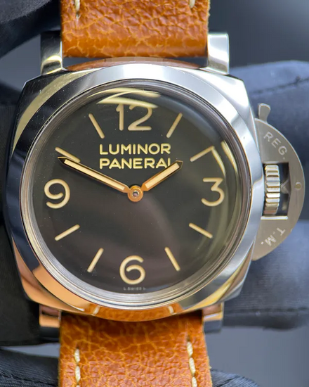 2012 Panerai Luminor 1950 3 Days 47MM Black Dial Leather Strap (PAM00372)