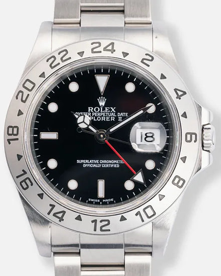 1999 (A Serial) Rolex Explorer II 40MM Black Dial Oyster Bracelet (16570)