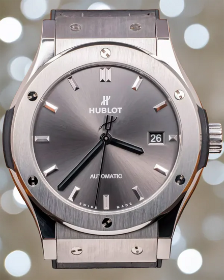 2021 Hublot Classic Fusion Racing 42MM Grey Dial Leather Strap (542.NX.7071.LR)
