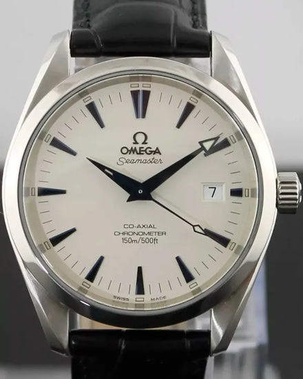 2005 Omega Seamaster Aqua Terra 39.2MM White Dial Leather Strap (2803.33.37)