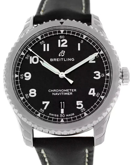 Breitling Navitimer 8 41MM Black Dial Leather Strap (A17314101B1X1)