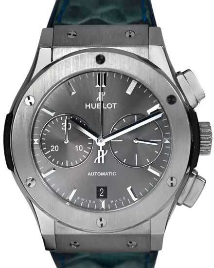 Hublot Classic Fusion 45MM Slate Dial Leather/Rubber Strap (521.NX.7071.LR)