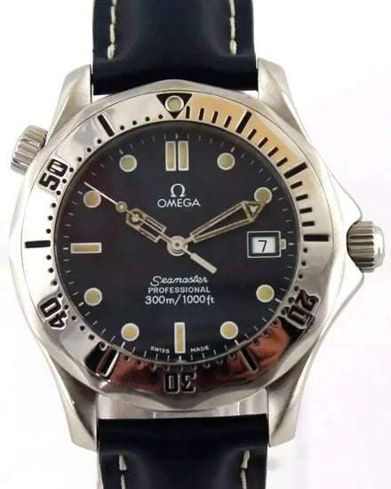 Omega Seamaster Diver 300M 34.8MM Quartz Blue Dial Rubber Strap (2562.80.00)