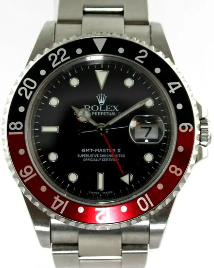 2004 Rolex GMT-Master II "Coke" 40MM Black Dial Oyster Bracelet (16710)
