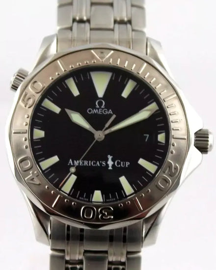Omega Seamaster Diver 300M "America's Cup" L.E. 41MM Black Dial Steel Bracelet (2533.50.00)