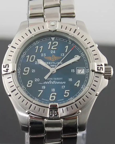 Breitling Colt Ocean 38MM Quartz Blue Dial Steel Bracelet (A64050)