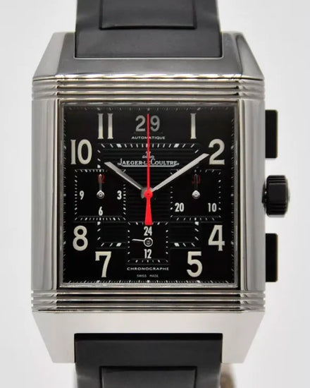 Jaeger-LeCoultre Reverso Squadra Chronograph GMT 41MM Black Dial Rubber Strap (Q701868P)