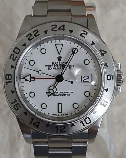 Rolex Explorer II "Polar" 40MM White Dial Oyster Bracelet (16570)