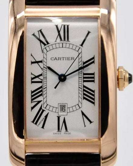 Cartier Tank Américaine Large 26.6MM Silver Dial Leather Strap (W2609156)