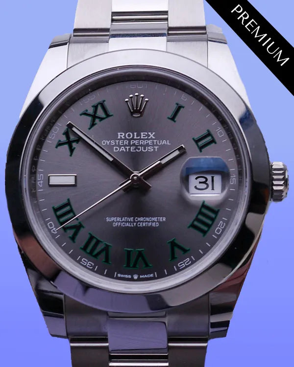 2025 Rolex Datejust "Wimbledon" 41MM Slate Dial Oyster Bracelet (126300)