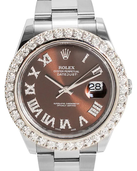 2020 Rolex Datejust 41MM Aftermarket Burgundy Dial Oyster Bracelet (126300)