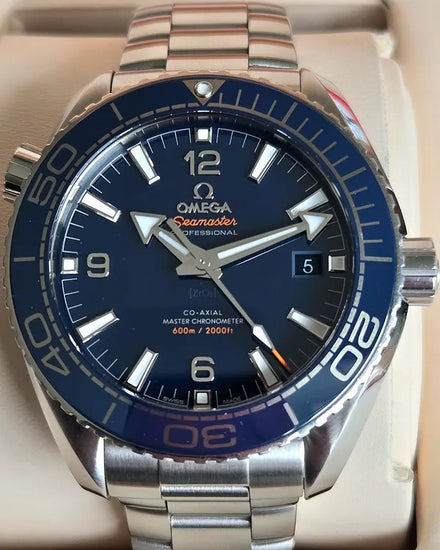 No Reserve - 2021 Omega Seamaster Planet Ocean 600M 43.5MM Blue Dial Steel Bracelet (215.30.44.21.03.001)