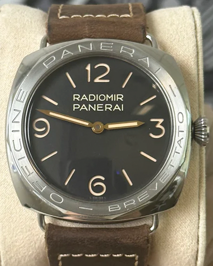 Panerai Radiomir 3 Days Acciaio L.E. 47MM Black Dial Leather Strap (PAM00685)