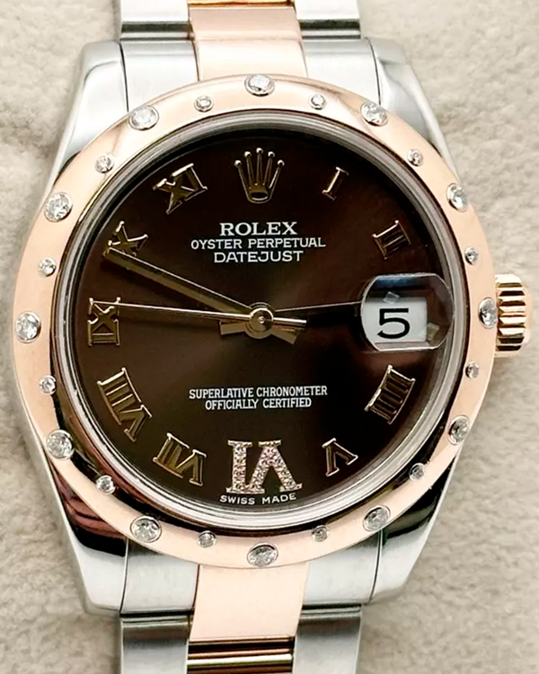 2012 Rolex Datejust 31MM Chocolate Dial Two-Tone Oyster Bracelet (178341)