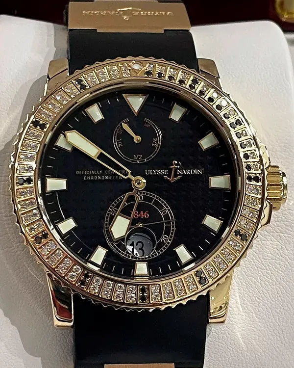 Ulysse Nardin Marine Maxi 42.7MM Black Dial Rubber Strap (266-34-3A/92)