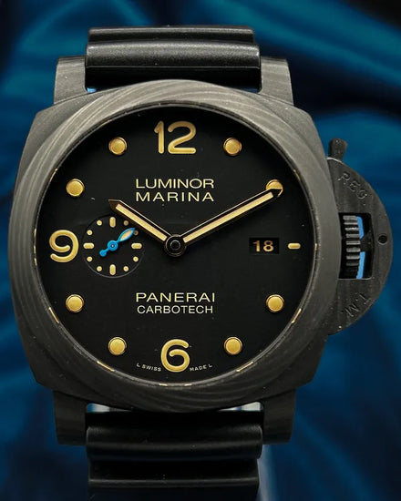 2019 Panerai Luminor Marina 1950 3 Days 44MM Black Dial Rubber Strap (PAM00661)