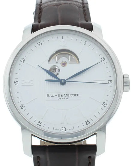 Baume & Mercier Classima XL "Executives" 42MM Silver Dial Leather Strap (M0A08688)