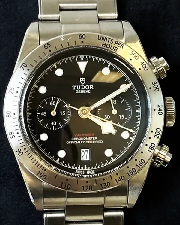 2018 Tudor Black Bay Chrono 41MM Black Dial Steel Bracelet (79350)