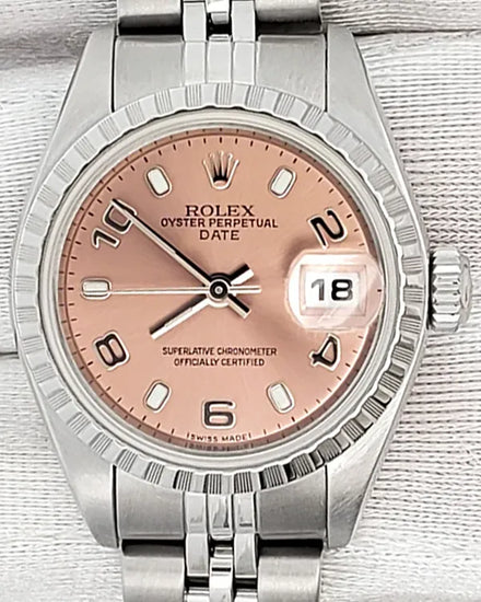 Rolex Oyster Perpetual Lady Date 26MM Salmon Dial Jubilee Bracelet (79240)