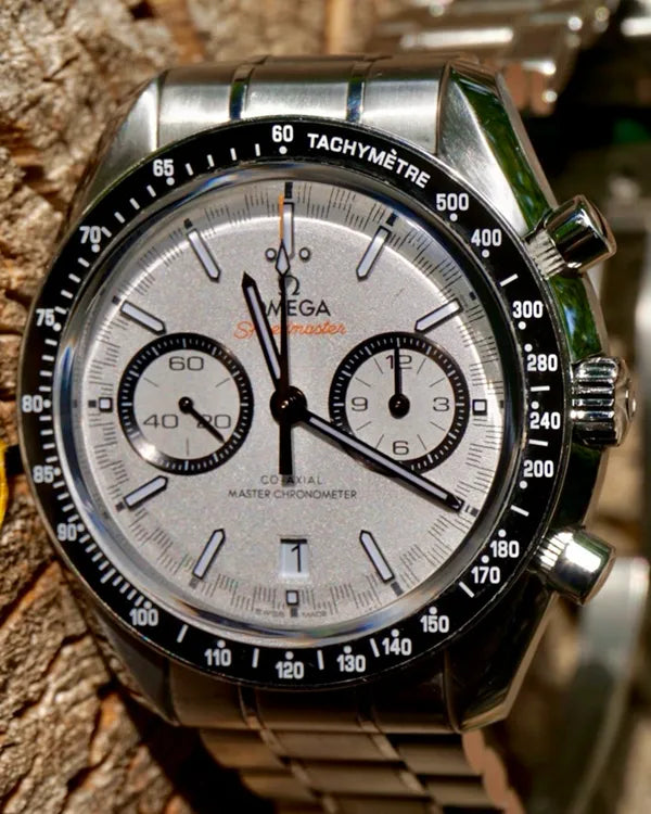 Omega Speedmaster Racing "Panda" 44.25MM White Dial Steel Bracelet (329.30.44.51.04.001)