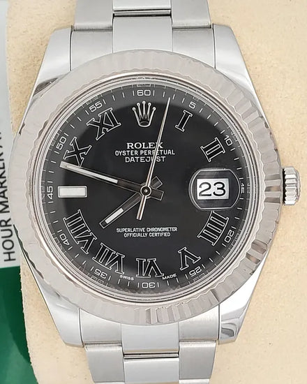 2016 Rolex Datejust II 41MM Black Dial Oyster Bracelet (116334)