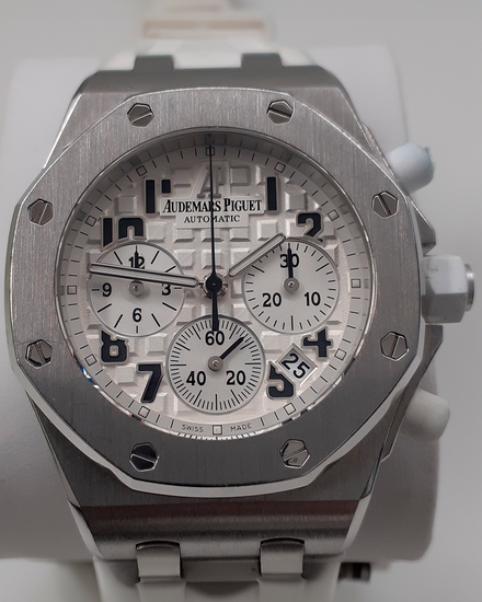 Audemars Piguet Royal Oak Offshore Lady 37MM White Dial Rubber Strap (26283ST.OO.D010CA.01)