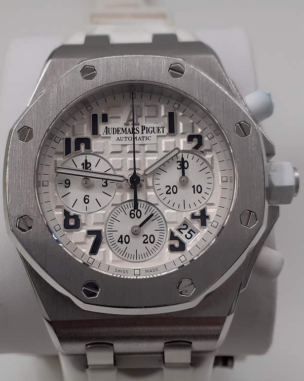 Audemars Piguet Royal Oak Offshore Lady 37MM White Dial Rubber Strap (26283ST.OO.D010CA.01)