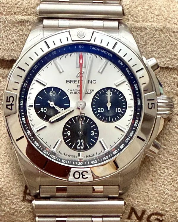 2024 Breitling Chronomat B01 42MM Silver Dial Steel Bracelet (AB0134)
