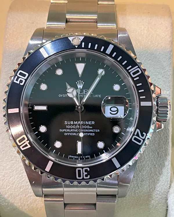 (Albert) No Reserve - Rolex Submariner Date 40MM Black Dial Oyster Bracelet (16610)