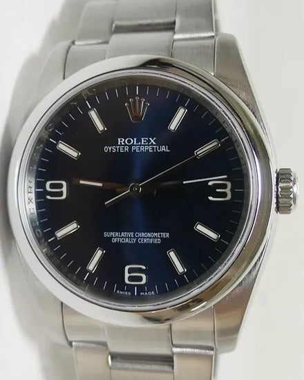 2010 Rolex Oyster Perpetual 36MM Blue Dial Oyster Bracelet (116000)