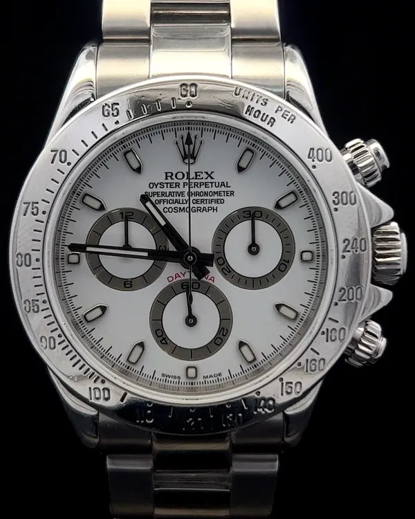 Rolex Cosmograph Daytona 40MM White Dial Oyster Bracelet (166520)