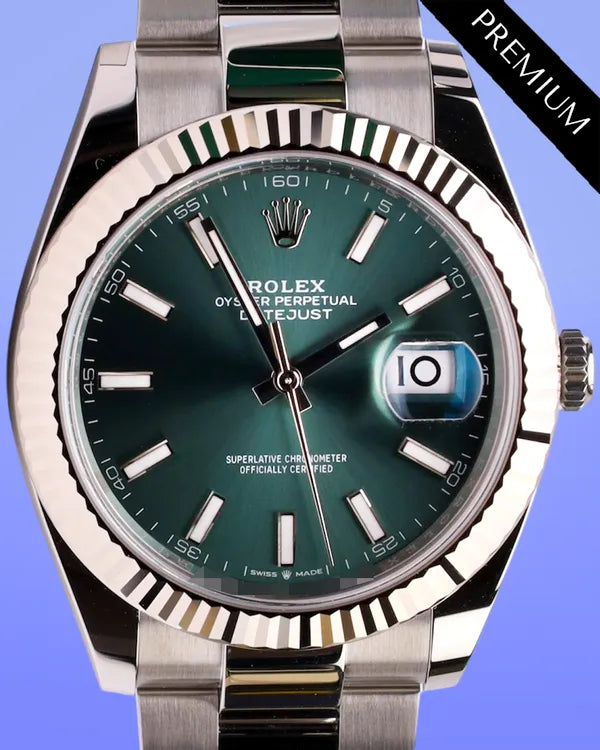 2025 Rolex Datejust 41MM Green Dial Oyster Bracelet (126334)