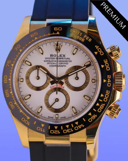 2022 Rolex Cosmograph Daytona 40MM White Dial Rubber Strap (116518LN)