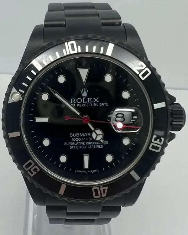 Rolex Submariner Date 40MM Black Dial Aftermarket Oyster Bracelet (16610)