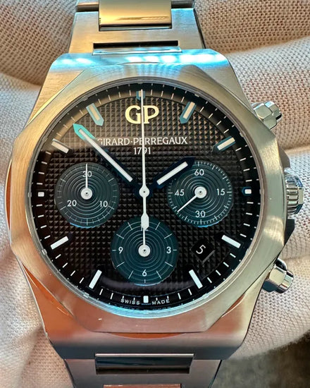 2019 Girard Perregaux Laureato 42MM Black Dial Steel Bracelet (81020-11-631-11A)
