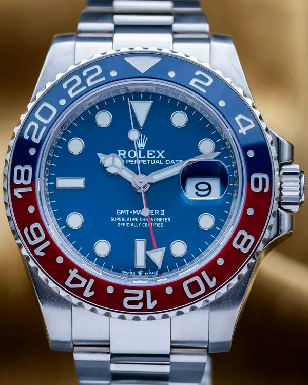 2023 Rolex GMT-Master II "Pepsi" 40MM Blue Dial White Gold Oyster Bracelet (126719BLRO)