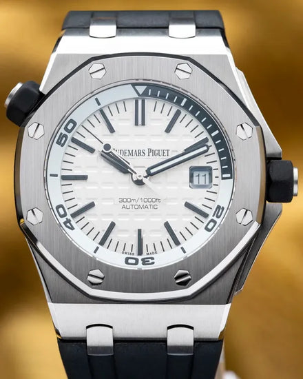 2016 Audemars Piguet Royal Oak Offshore Diver 42MM White Dial Rubber Strap (15710ST.OO.A002CA.02)